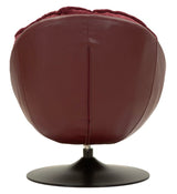 Poltrona Relax Girevole Bordeaux In Stile Retrò - Ferretti