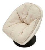 Poltrona Relax Girevole Crema In Stile Retrò - Ferretti