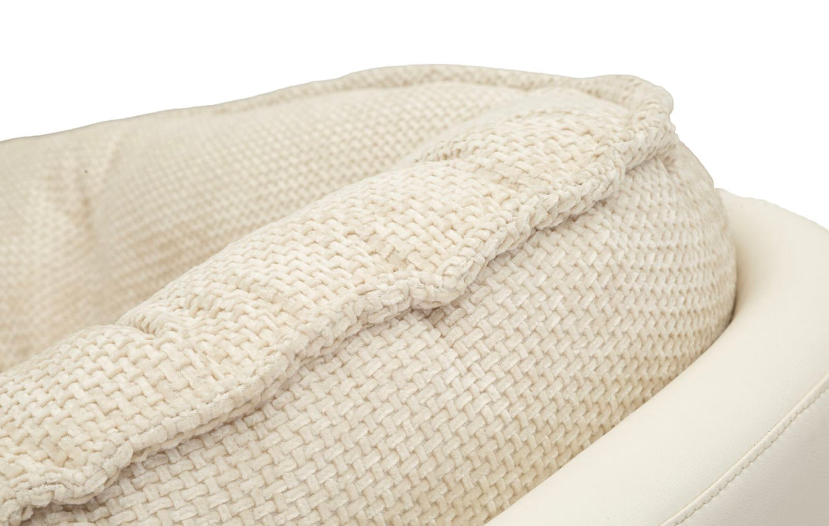 Poltrona Relax Girevole Crema In Stile Retrò - Ferretti