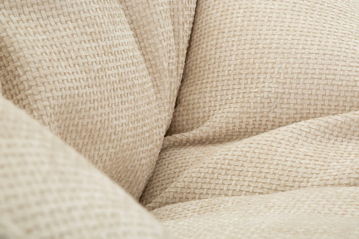 Poltrona Relax Girevole Crema In Stile Retrò - Ferretti