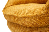 Poltrona Girevole Senape In Stile Retrò 85X80X81cm - Ferretti
