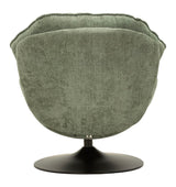 Poltrona Girevole Verde In Stile Retrò 85X80X81cm - Ferretti