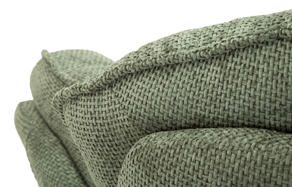 Poltrona Girevole Verde In Stile Retrò 85X80X81cm - Ferretti