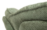 Poltrona Girevole Verde In Stile Retrò 85X80X81cm - Ferretti