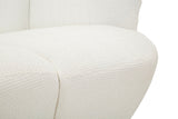 Poltrona Girevole Bianca In Stile Retrò 86X77X92cm - Ferretti