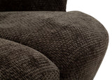 Poltrona Girevole Nera In Stile Retrò 86X77X92cm - Ferretti