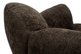 Poltrona Girevole Nera In Stile Retrò 86X77X92cm - Ferretti