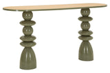 Consolle In Metallo Con Piano In Legno  Cm 150X45X77