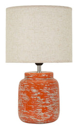 Lampada Da Tavolo Arancione Stile Contemporaneo Cm Ø 27X47