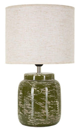 Lampada Da Tavolo Verde Stile Contemporaneo Cm Ø 27X47