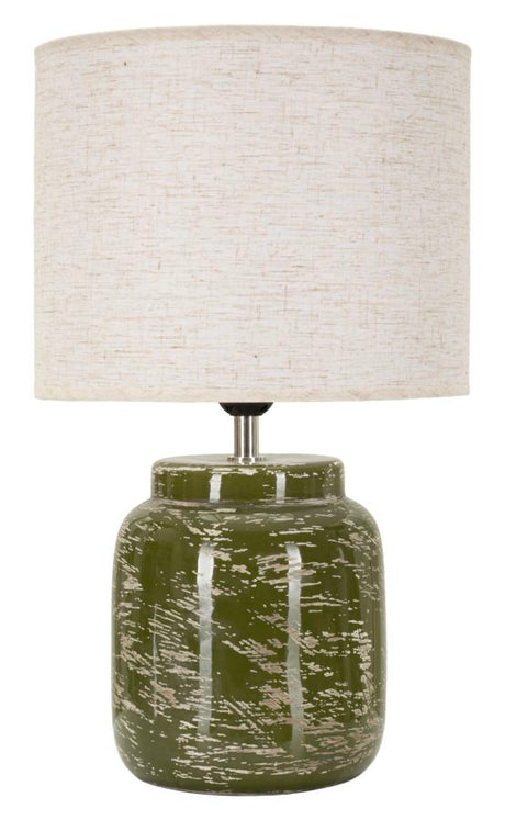 Lampada Da Tavolo Verde Stile Contemporaneo Cm Ø 27X47