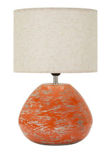 Lampada Da Tavolo Arancione Stile Contemporaneo  Cm 30X49