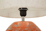 Lampada Da Tavolo Arancione Stile Contemporaneo 30X49cm - Ferretti