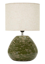 Lampada Da Tavolo Verde Stile Contemporaneo  Cm 30X49