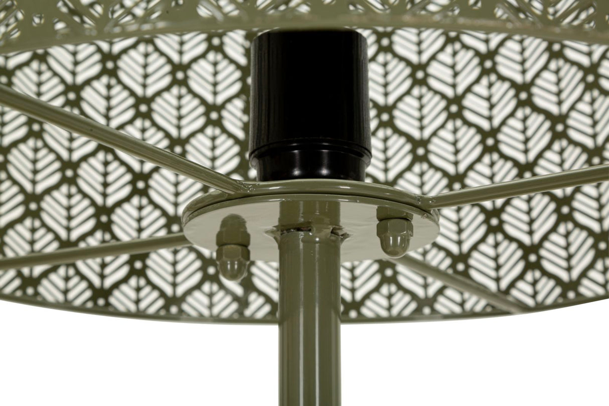 Lampada Da Terra In Metallo Con Paralume Intagliato - Ferretti