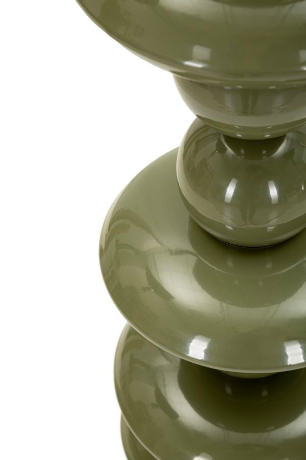 Lampada Da Terra In Metallo Con Paralume Intagliato - Ferretti