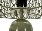Lampada Da Tavolo In Metallo Con Paralume Intagliato - Ferretti