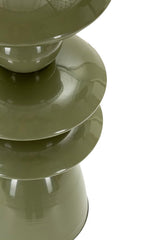 Lampada Da Tavolo In Metallo Con Paralume Intagliato - Ferretti