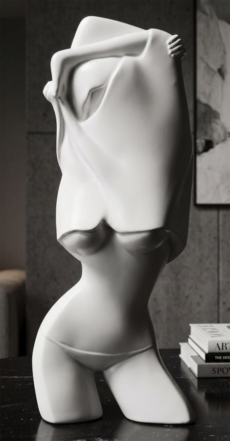 Scultura Figura Femminile Minimal Cm 12,5X7,7X29