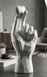Mano Decorativa Minimal Con Dita Incrociate Cm 9X5,8X22,1