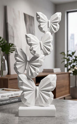 Scultura Decorativa Farfalle Minimal Cm 12X6X26