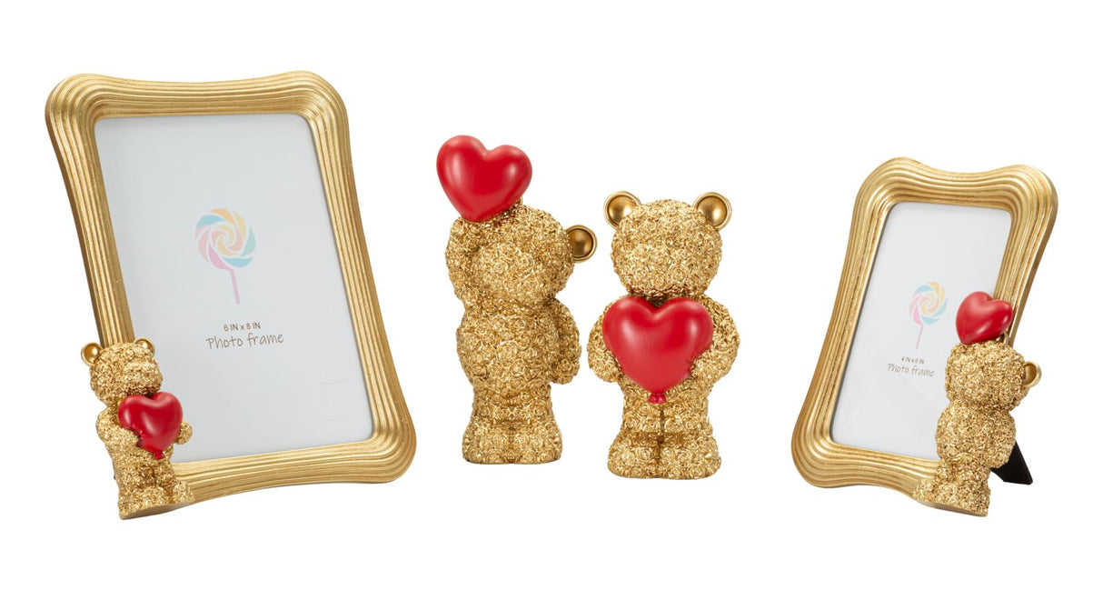 Orsetto Decorativo Con Cuore 9X7X18