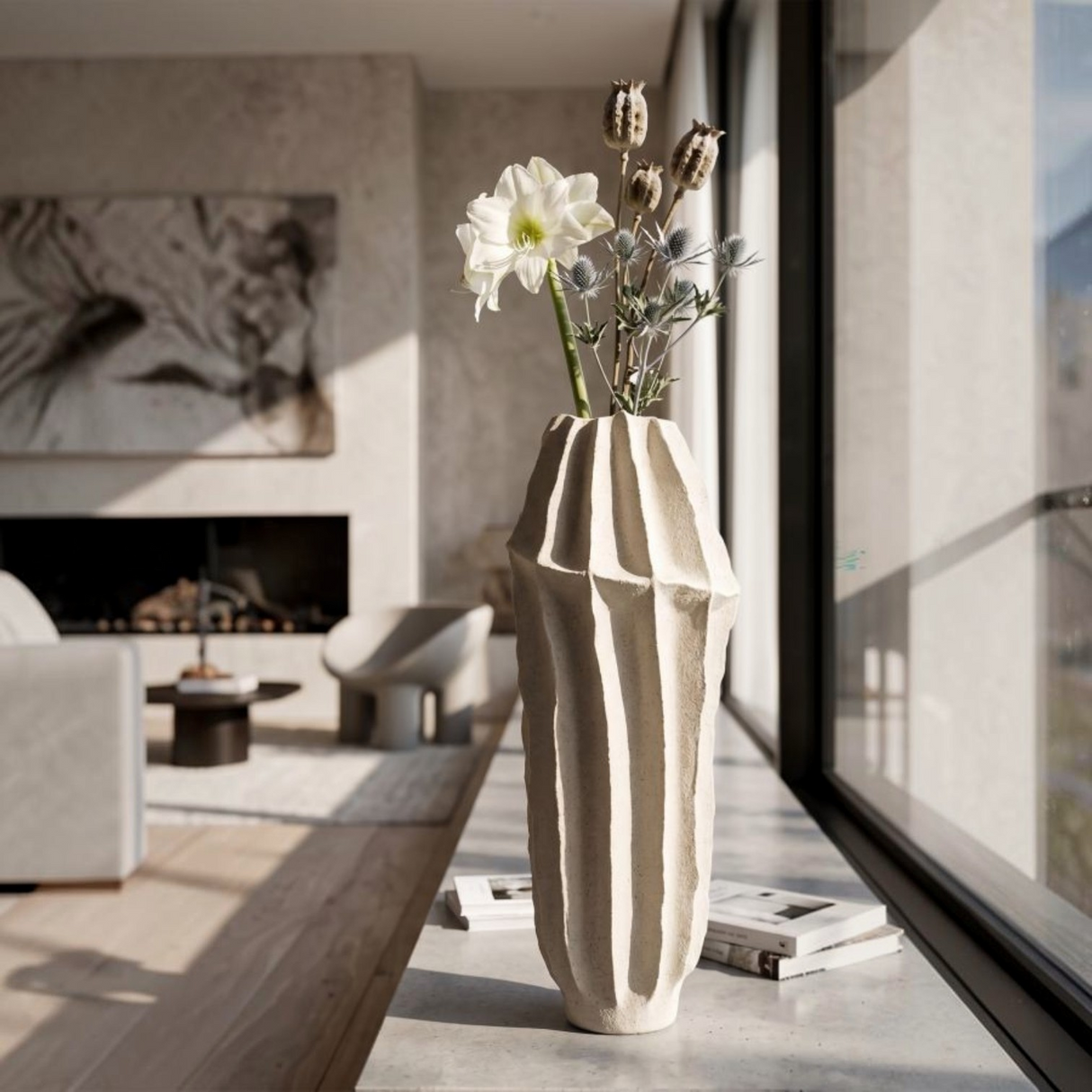 Vaso Stile Japandi Ø 22X60cm - Ferretti