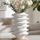 Vaso Moderno Con Motivo A Fasce Ondulate Ø 25,5X37cm - Ferretti
