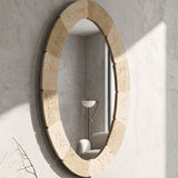 Specchio Da Parete Ovale Stile Naturale - Ferretti