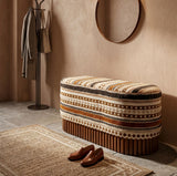 Panca Contenitore Ovale Etnica Multicolor - Ferretti