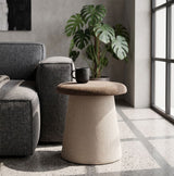 Tavolino/Pouf Stile Nordic A Forma Di Fungo Ø 59X55 Cm