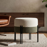 Pouf Stile Moderno Bicolore Ø 44X41cm - Ferretti