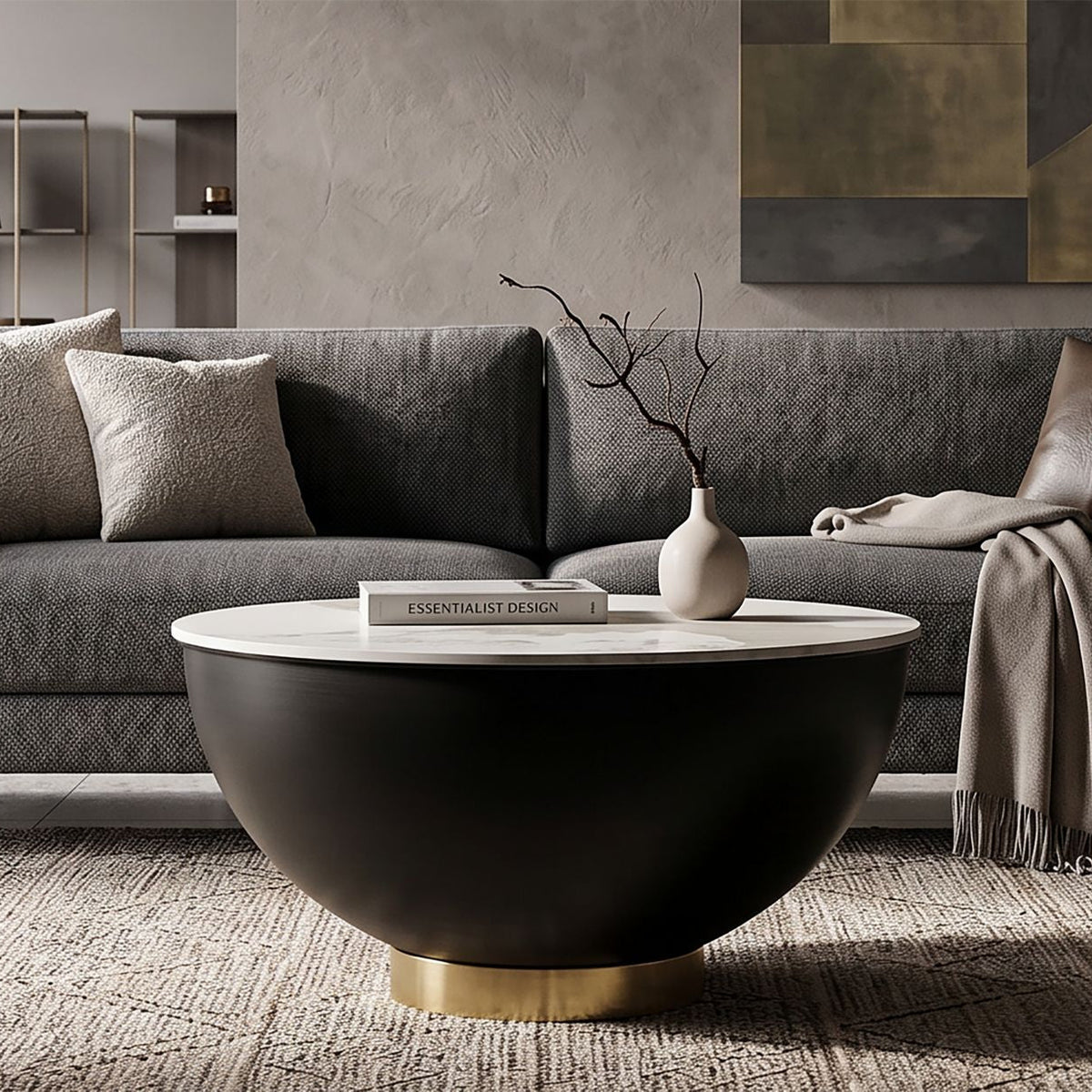 Tavolino Da Caffè Glam Contemporaneo Ø 73X40cm - Ferretti