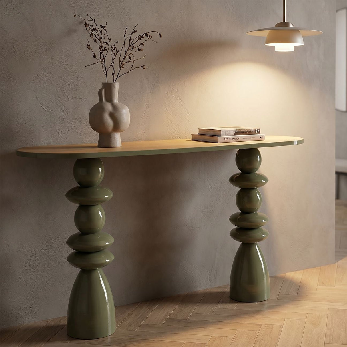 Consolle In Metallo Con Piano In Legno 150X45X77,5cm - Ferretti