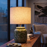 Lampada Da Tavolo Verde Stile Contemporaneo Ø 27X47,5cm - Ferretti
