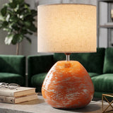 Lampada Da Tavolo Arancione Stile Contemporaneo 30X49cm - Ferretti