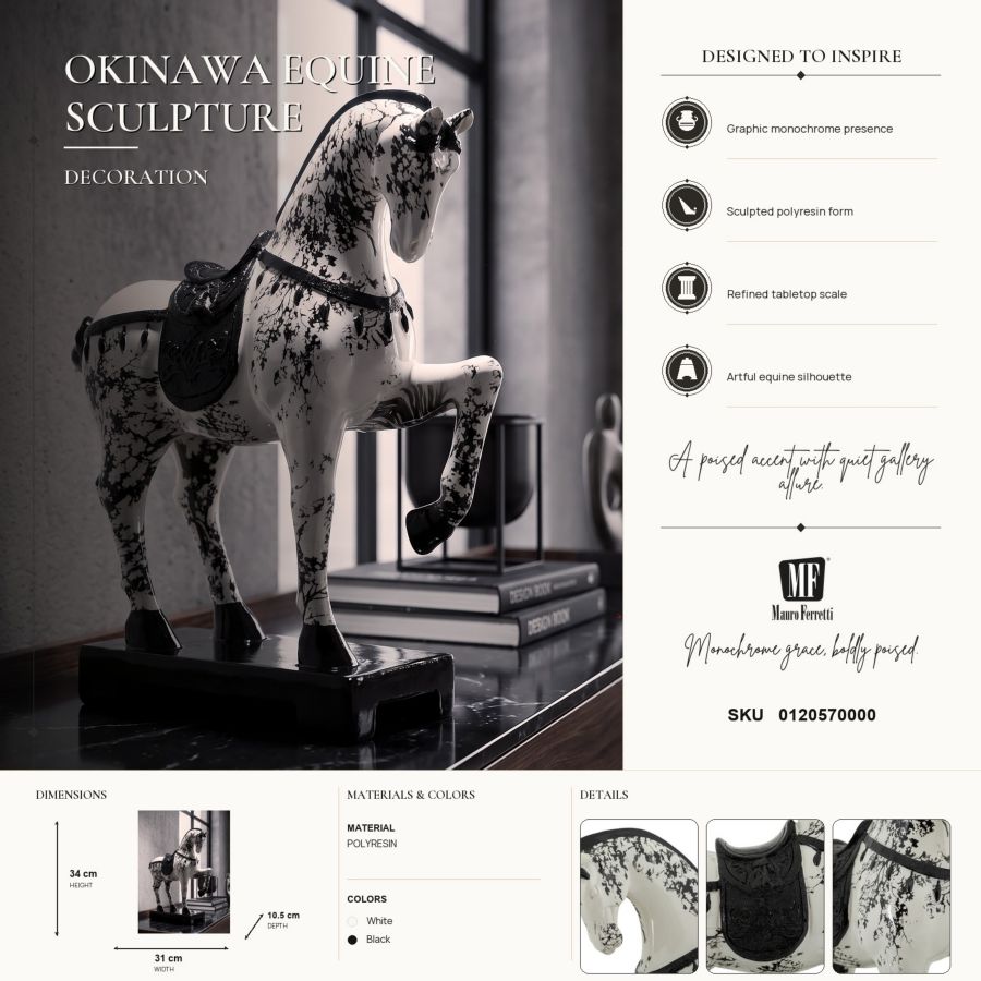 Scltura A Forma Di Cavallo Stile Orientale - Ferretti