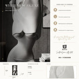 Scultura Figura Femminile Minimal Cm 12,5X7,7X29