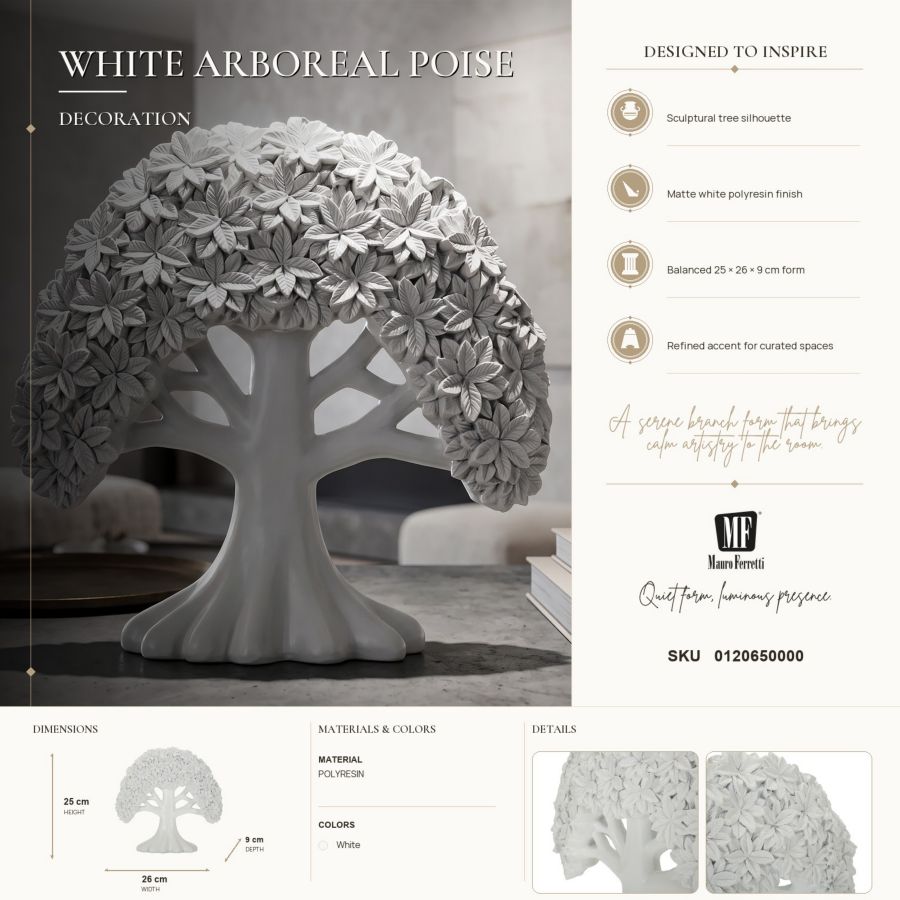 Scultura Decorativa Albero Minimal Cm 26X9X25