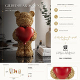 Orsetto Decorativo Con Cuore 8,5X7X16