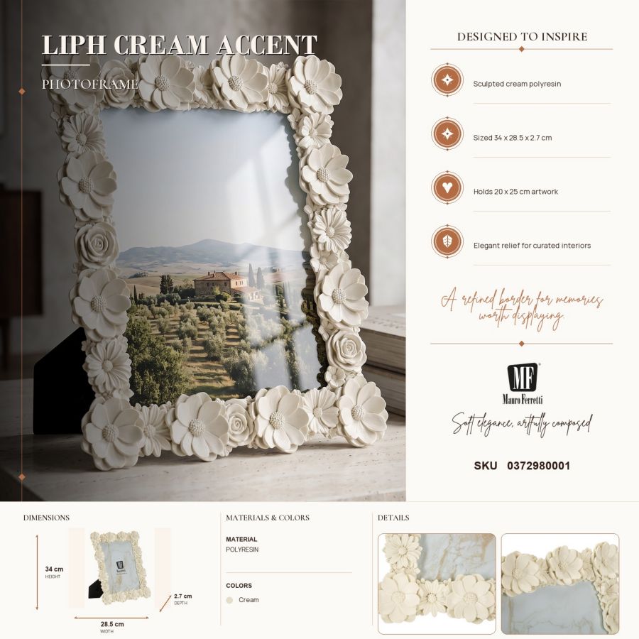 Cornice Con Fiori In Rilievo Cm 28,5X2,7X34
 (Misura Interna Cm 20X25)