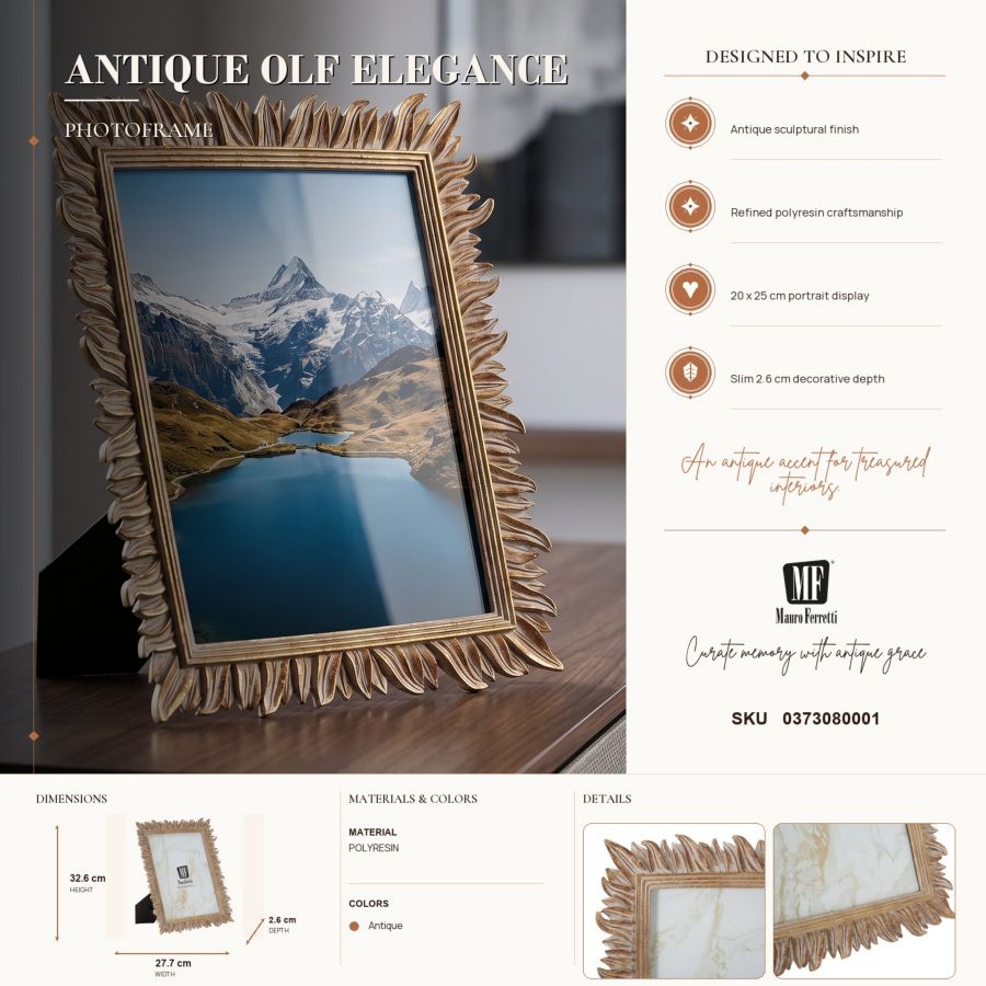 Cornice Con Piume Bohémien Cm 27,7X2,6X32,6 
(Misura Interna Cm 20X25)