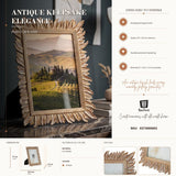 Cornice Con Piume Bohémien Cm 22,2X2,5X27
(Misura Interna Cm 15X20)