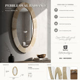 Specchio Da Parete Ovale Stile Naturale - Ferretti
