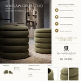 Set 2 Pouf Stile Nordico Cm Ø 44X47-35X39