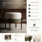 Pouf Stile Moderno Bicolore Ø 44X41cm - Ferretti