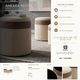 Set Di 3 Pouf Contenitore Stile Nordico - Ferretti