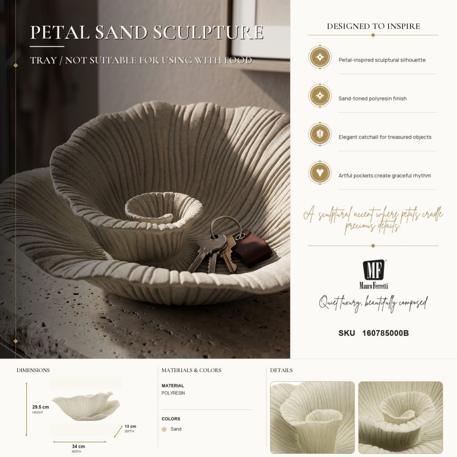 Svuotatasche Decorativo Petalo 34X29,5X13cm - Ferretti