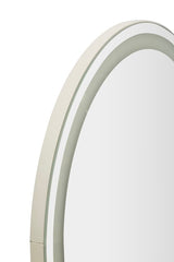Specchio Da Muro Ovale Con Illuminazione Led A 3 Tonalità Di Luce 50X160 Cm