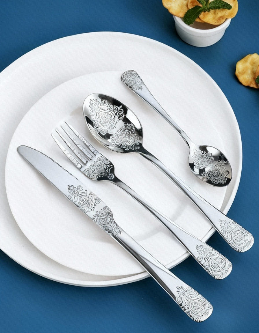 Set Posate 24 Pezzi ZARA In Acciaio Inox Colore oro o agento By Bavaria Ottingher